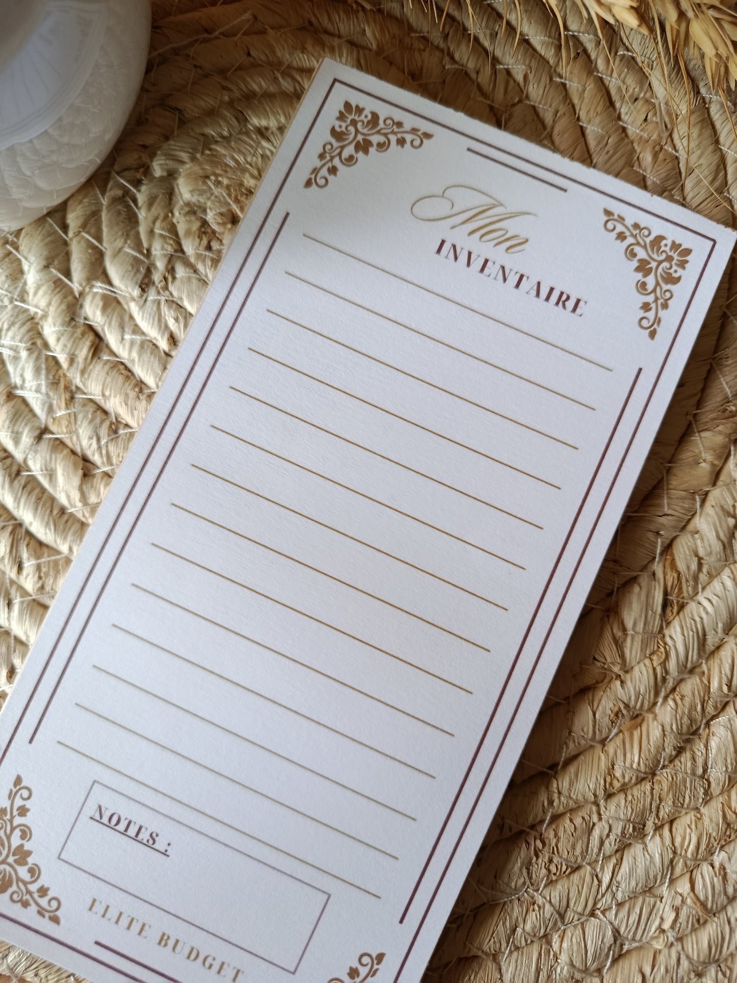 Bloc-notes "Mon Inventaire" - 50 pages
