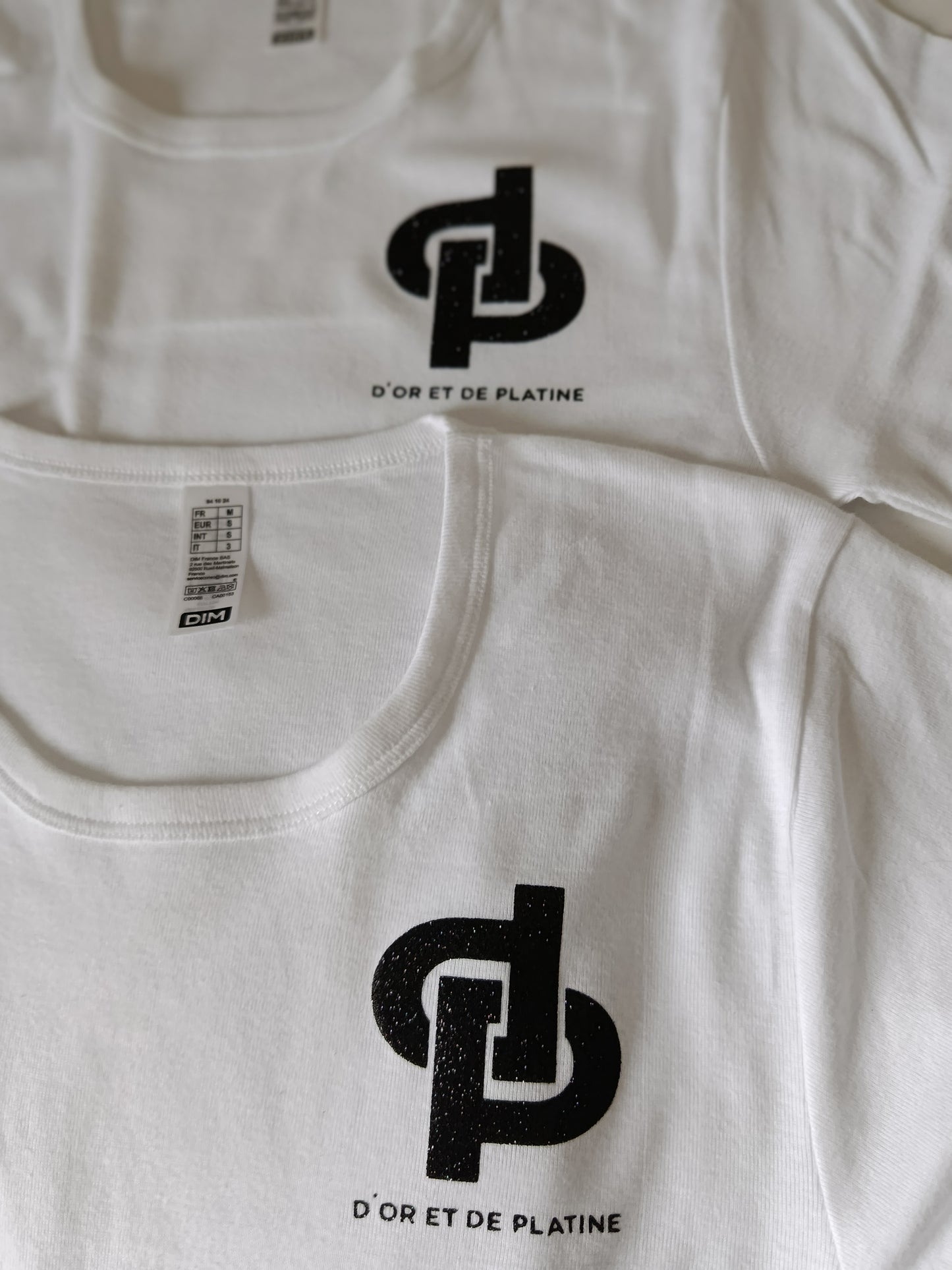 Tee-shirt personnalisé JUL Or et Noir Pailleté