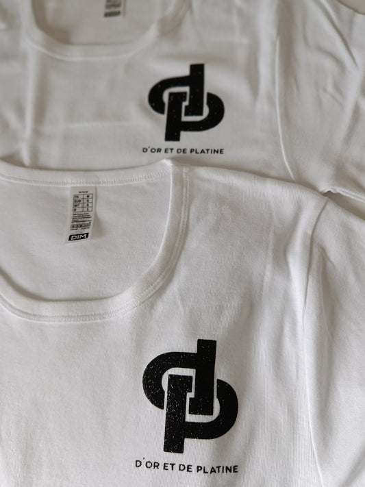 Tee-shirt personnalisé JUL Or et Noir Pailleté